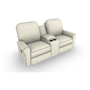 Josey Fabric Power Tilt Headrest Rocker Console Loveseat