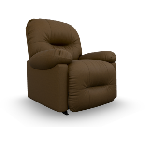 Zaynah Leather/Vinyl Rocker Recliner - Saddle Leather