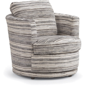 Tina Leather/Vinyl Swivel Chair - Honey Birch