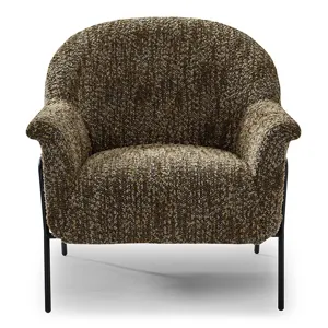 Torrey Fabric Stationary Chair - BLACK METAL