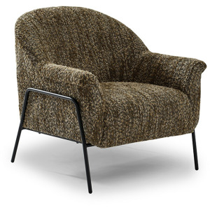 Torrey Fabric Stationary Chair - BLACK METAL