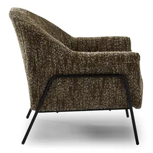 Torrey Fabric Stationary Chair - BLACK METAL