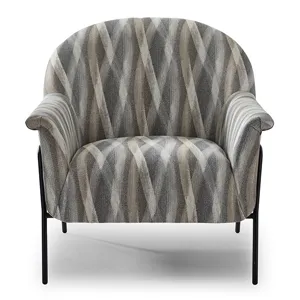 Torrey Fabric Stationary Chair - BLACK METAL