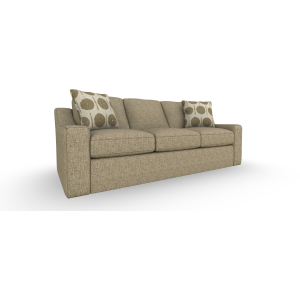 Caverra Fabric Stationary Sofa w/2 Pillows - Pocini & Flax