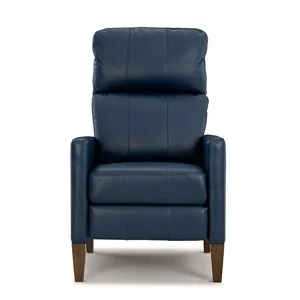 Fabric High Leg Recliner - Dark Walnut