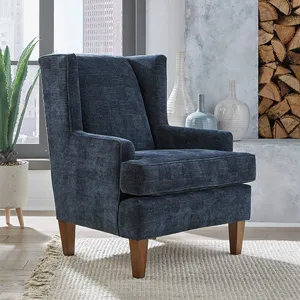 Fabric Stationary Chair - Dark Walnut