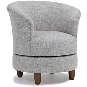 Palmona Fabric Swivel Chair - Honey Birch