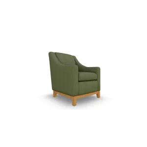 Mariko Leather/Vinyl Stationary Chair - Honey Birch