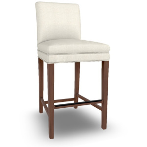 Odellum 2 Fabric 30 Inch Barstool - Dark Walnut