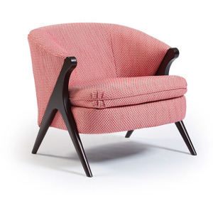 Tatiana Fabric Stationary Chair - Honey Birch