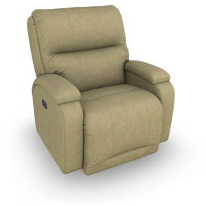 Maverly Leather/Vinyl Power Tilt Headrest Rocker Recliner