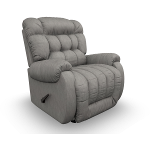 Rake Fabric Space Saver Recliner - Nickel