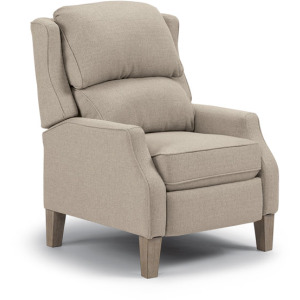 Pauley Leather/Vinyl Power High Leg Recliner - Honey Birch