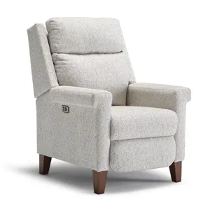 Prima Fabric Power High Leg Recliner - Honey Birch
