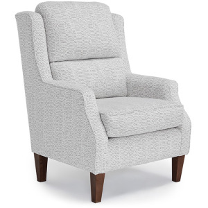 Sulton Fabric Stationary Chair - Dark Walnut