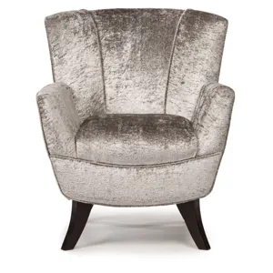Bethany Fabric Stationary Chair - Honey Birch