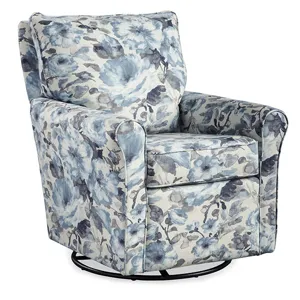 Fabric Swivel Glider Chair