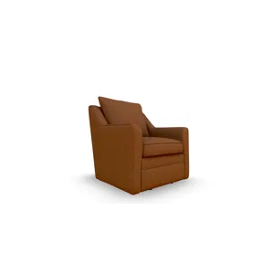 Aubrey Fabric Swivel Chair - Camel