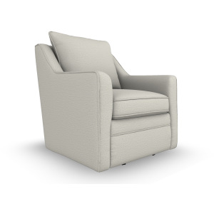 Aubrey Fabric Swivel Chair - Fog