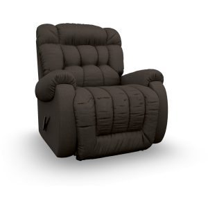 Rake Fabric Space Saver Recliner - Chocolate