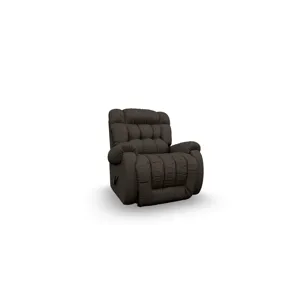 Rake Fabric Space Saver Recliner - Chocolate