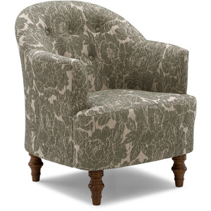 Arden Fabric Stationary Chair - Dark Walnut