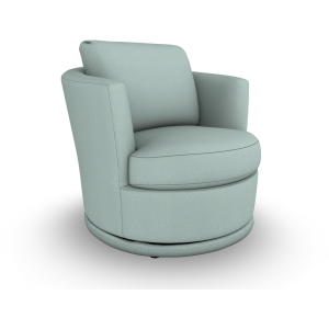 Tina Fabric Swivel Chair - Haze