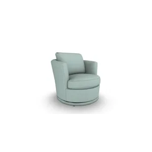 Tina Fabric Swivel Chair - Haze