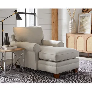 Fabric Chaise - Honey Birch