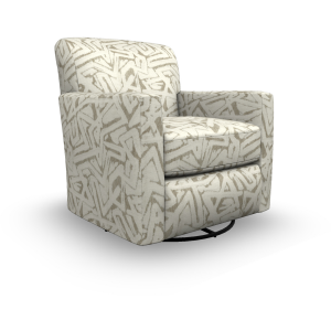Caroly Fabric Swivel Chair - Natural
