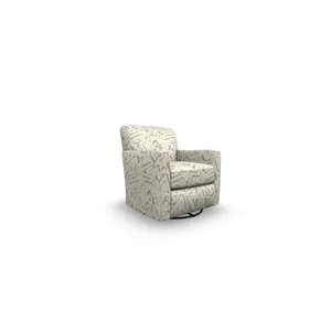 Caroly Fabric Swivel Chair - Natural