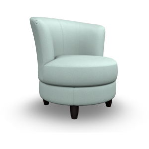 Palmona Fabric Swivel Chair - Espresso & Haze