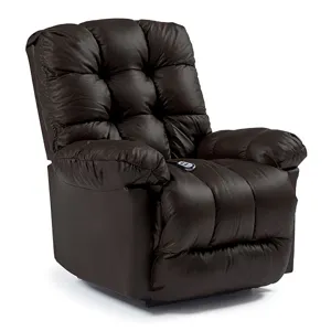 Leather/Vinyl Rocker Recliner