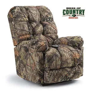 Leather/Vinyl Rocker Recliner