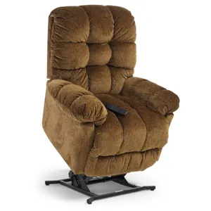 Leather/Vinyl Rocker Recliner