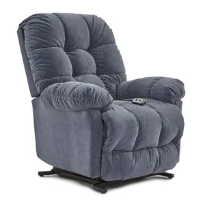 Leather/Vinyl Rocker Recliner