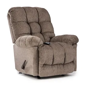 Leather/Vinyl Rocker Recliner