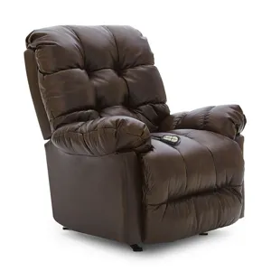 Leather/Vinyl Rocker Recliner