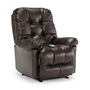 Leather/Vinyl Rocker Recliner
