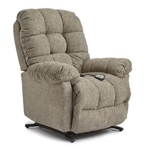 Leather/Vinyl Rocker Recliner