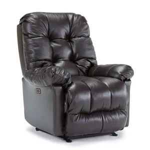 Leather/Vinyl Rocker Recliner