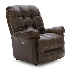 Leather/Vinyl Rocker Recliner