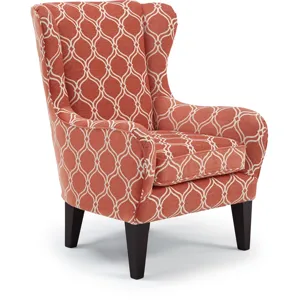 Lorette Fabric Stationary Chair - Espresso