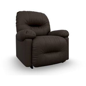 Zaynah Leather/Vinyl Rocker Recliner - Walnut Leather