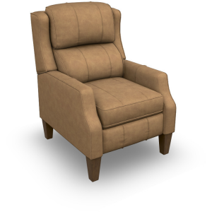 Pauley Leather/Vinyl Power High Leg Recliner - Dark Walnut