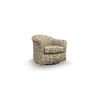 Darby Fabric Swivel Glider Chair - Maple