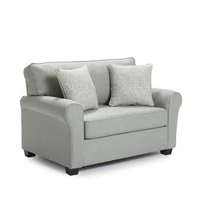 Fabric Chair & A Half - Honey Birch