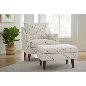 Smitten Fabric Stationary Chair - Honey Birch