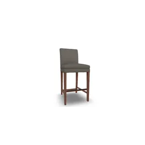 Myerlette 2 Fabric 24 Inch Barstool - Dark Walnut