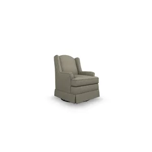 Natasha Fabric Swivel Glider Chair - Fog